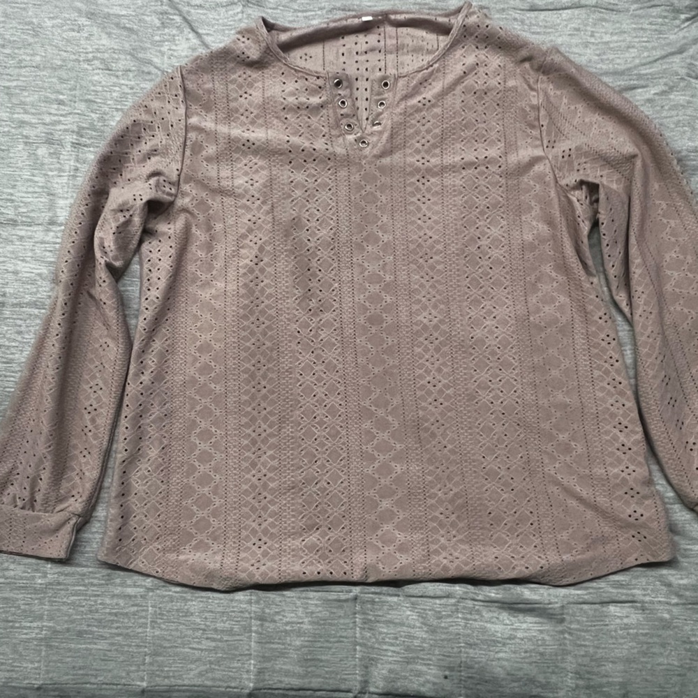 Women’s XL Long Sleeve Patterned Blouse Unknown Brand